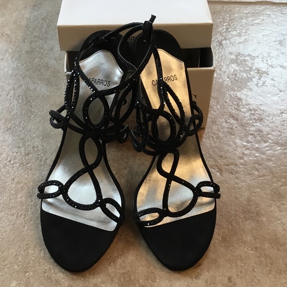 Like-new Caparros Black Beaded Heel - Picture 4 of 4